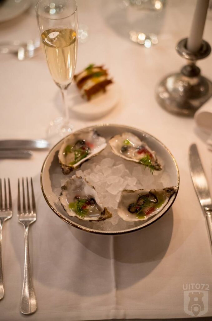 Oesters en bubbels vooraf