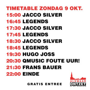 Programma Waagplein 9 oktober