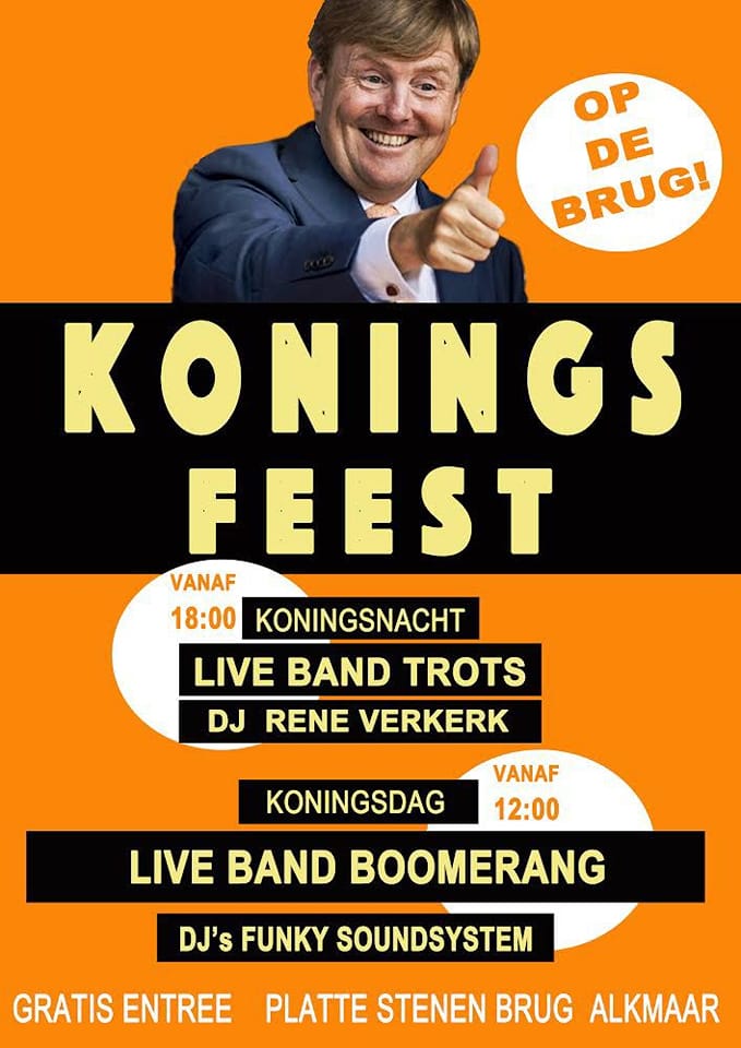 Koningsfeest op de brug
