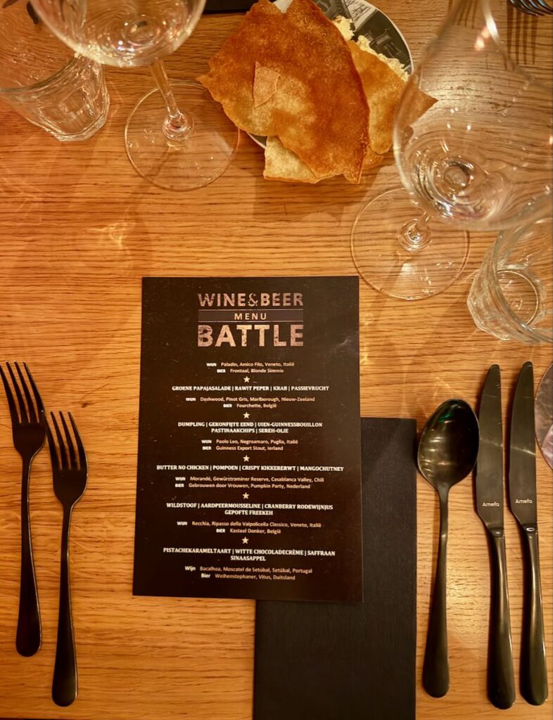 Wine & Beer Battle: menu